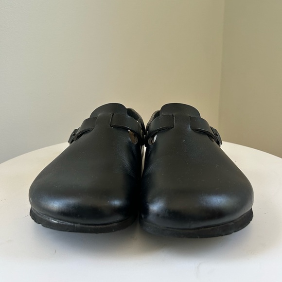 Birkenstock Tokio Black Leather Clogs Sandals Size 36 - Picture 2 of 11